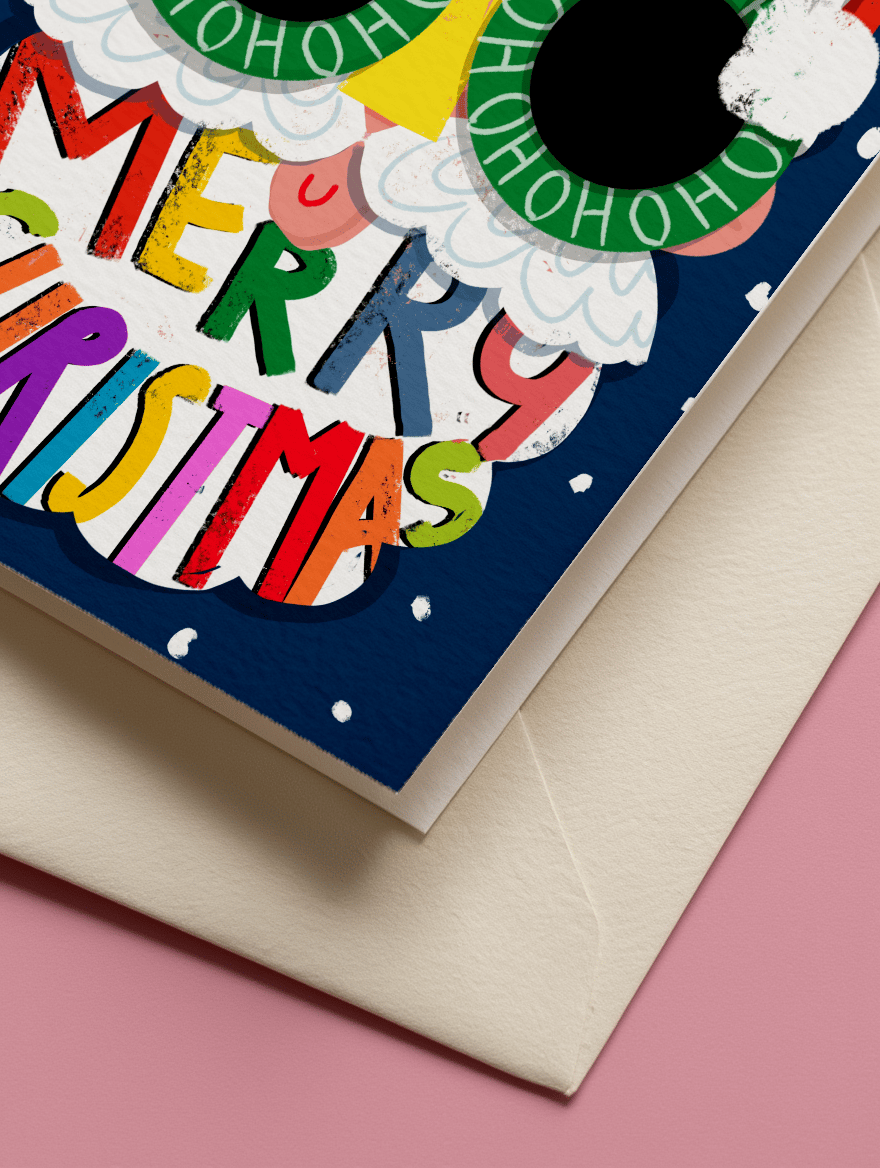 Retro Santa Glasses Christmas mockup 3