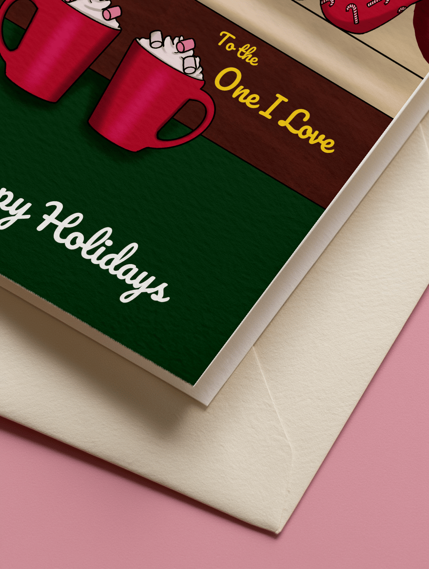Romantic Holiday Socks And Cocoa mockup 3