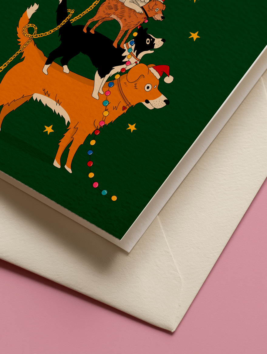 Santa Paws Christmas Dogs mockup 2