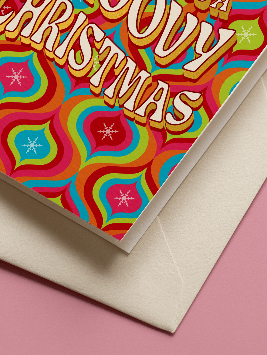 Wishing You a Groovy Christmas mockup 3