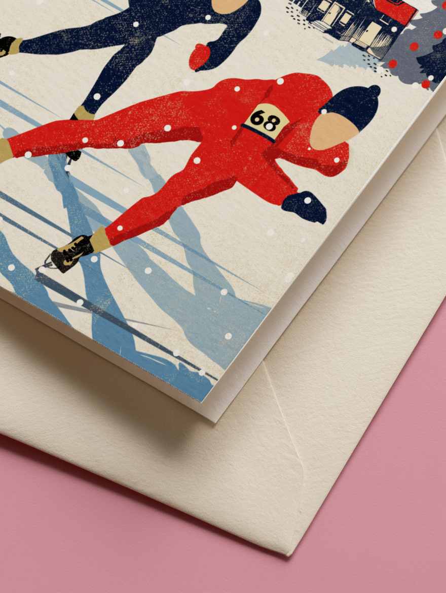 Winter Speed Skating Christmas mockup 3
