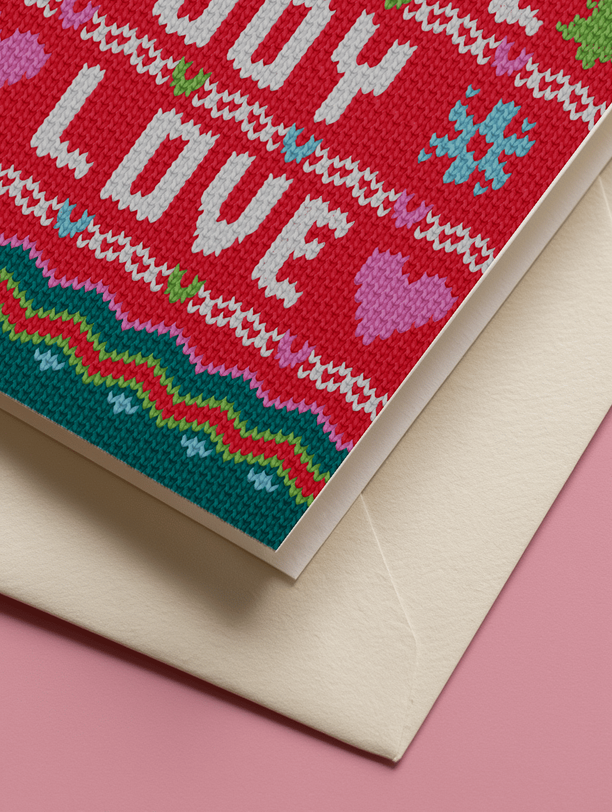 eace, Joy, Love Knit mockup 3