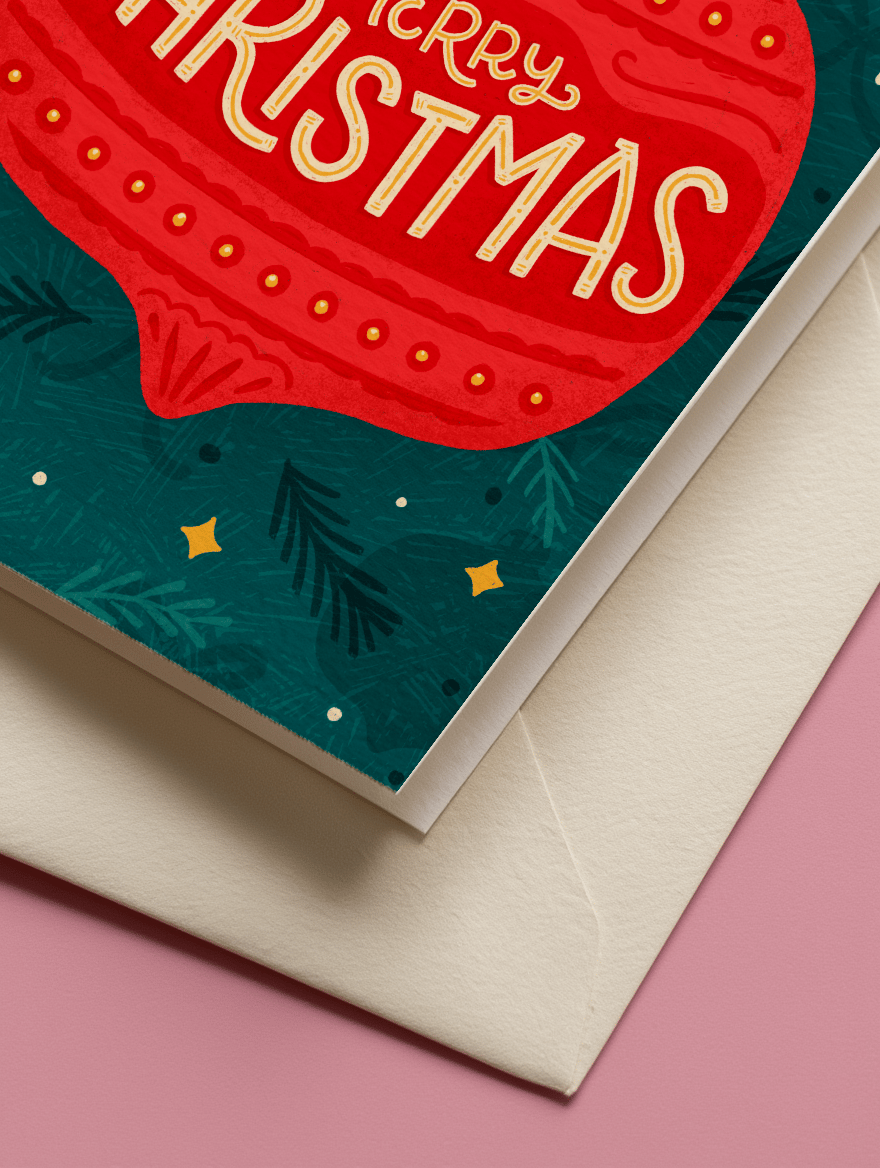 Merry Christmas Ornament mockup 3