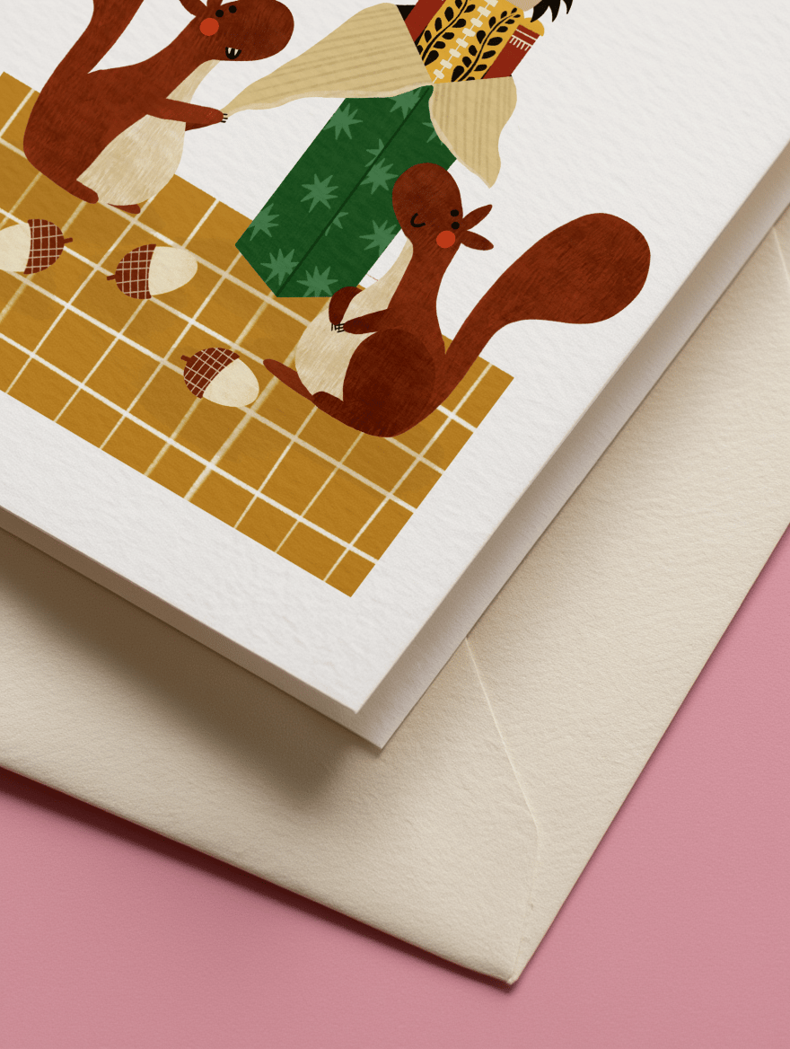 Merry Christmas Nutcracker with Squirrels mockup 3