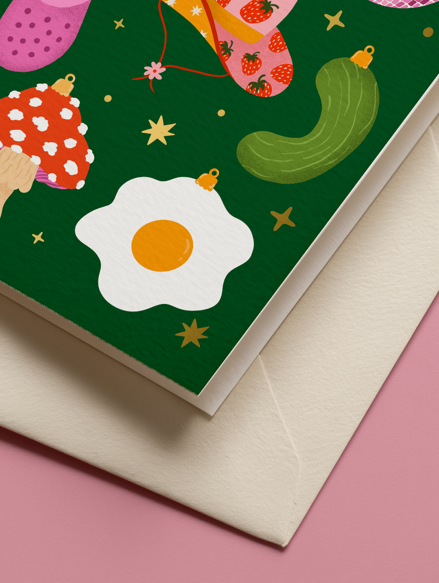 Quirky Christmas Ornaments mockup 3