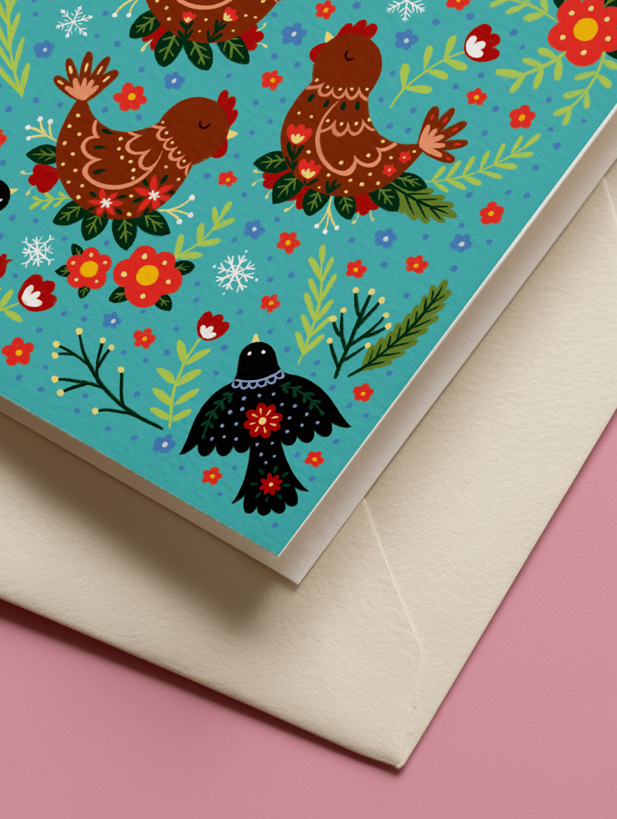 Season's Greetings Birds mockup 3