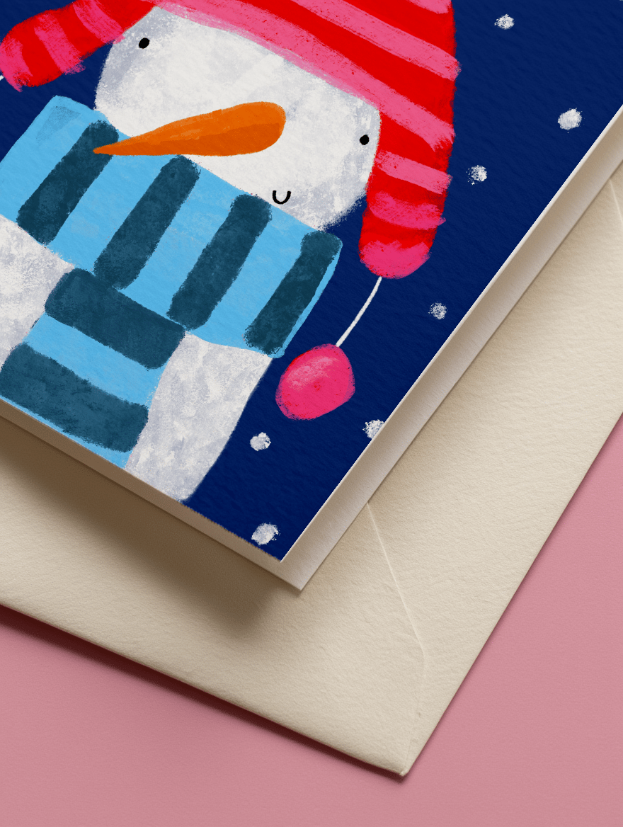 Happy Holidays Snowman mockup 3