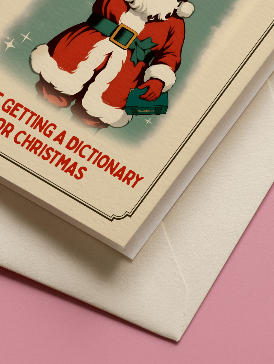 Facebook Dictionary Santa Card mockup 2