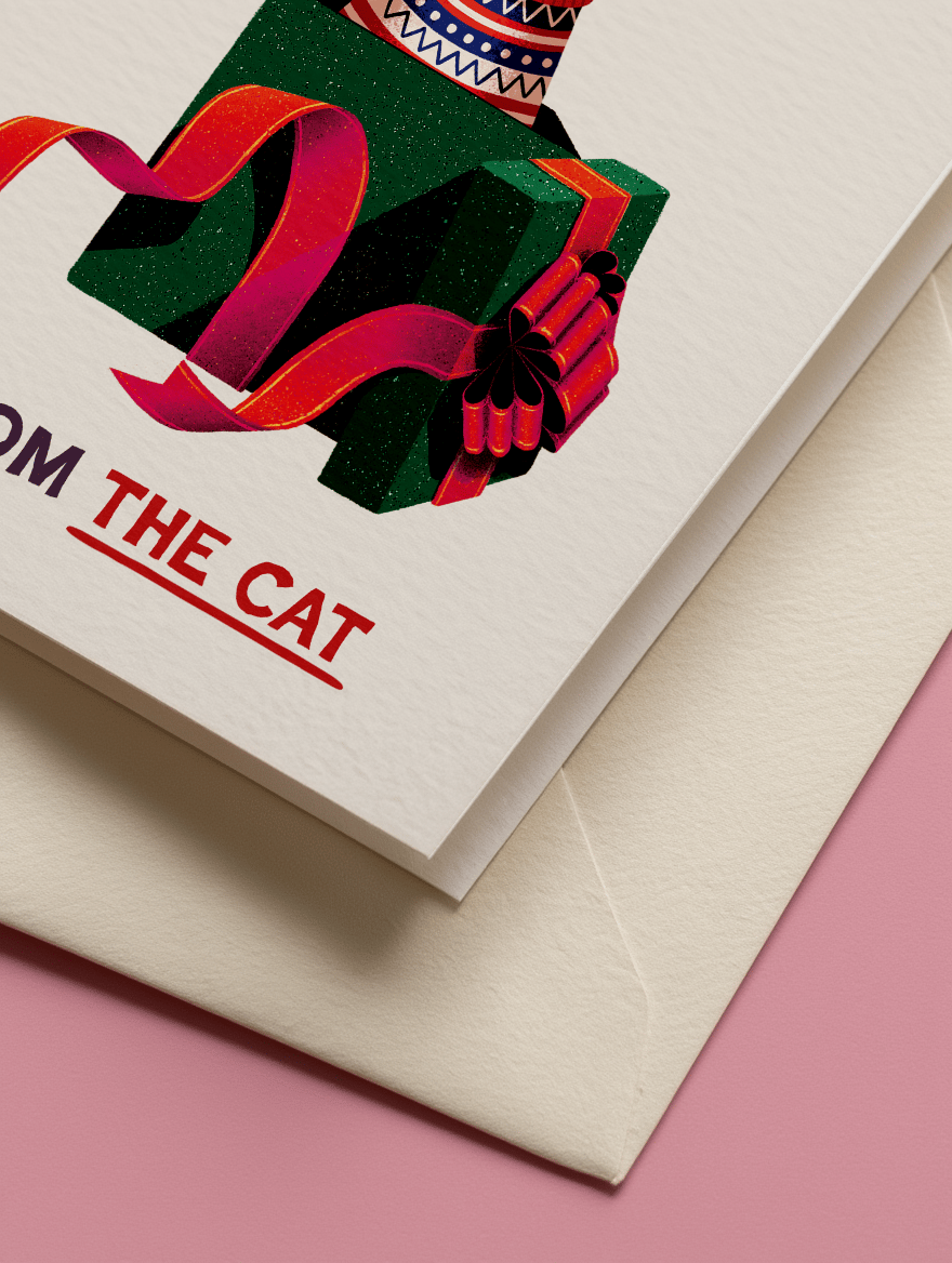 Happy Holidays From the Cat mockup 3