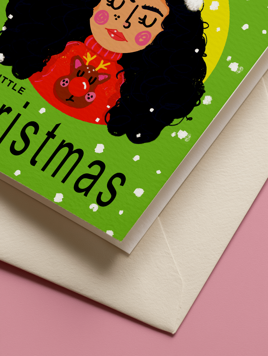 Bratty Christmas Card mockup 3
