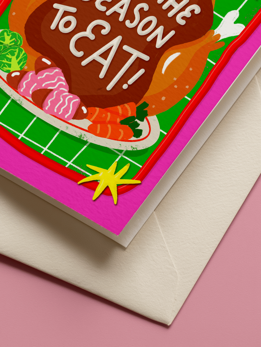 Tis the Season to Eat Christmas Card mockup 2