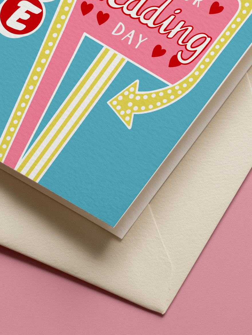 Love on Your Wedding Day Card mockup 3