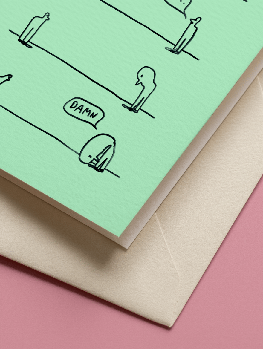 Don't Let It Get to Your Head Card mockup 3