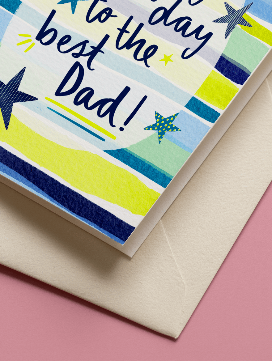 Best Dad Father's Day Card mockup 3