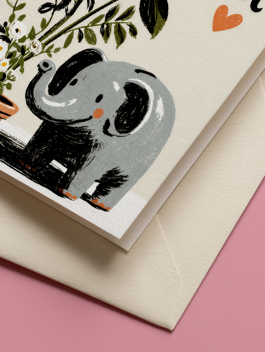 A Little Elephant Thank You mockup 3
