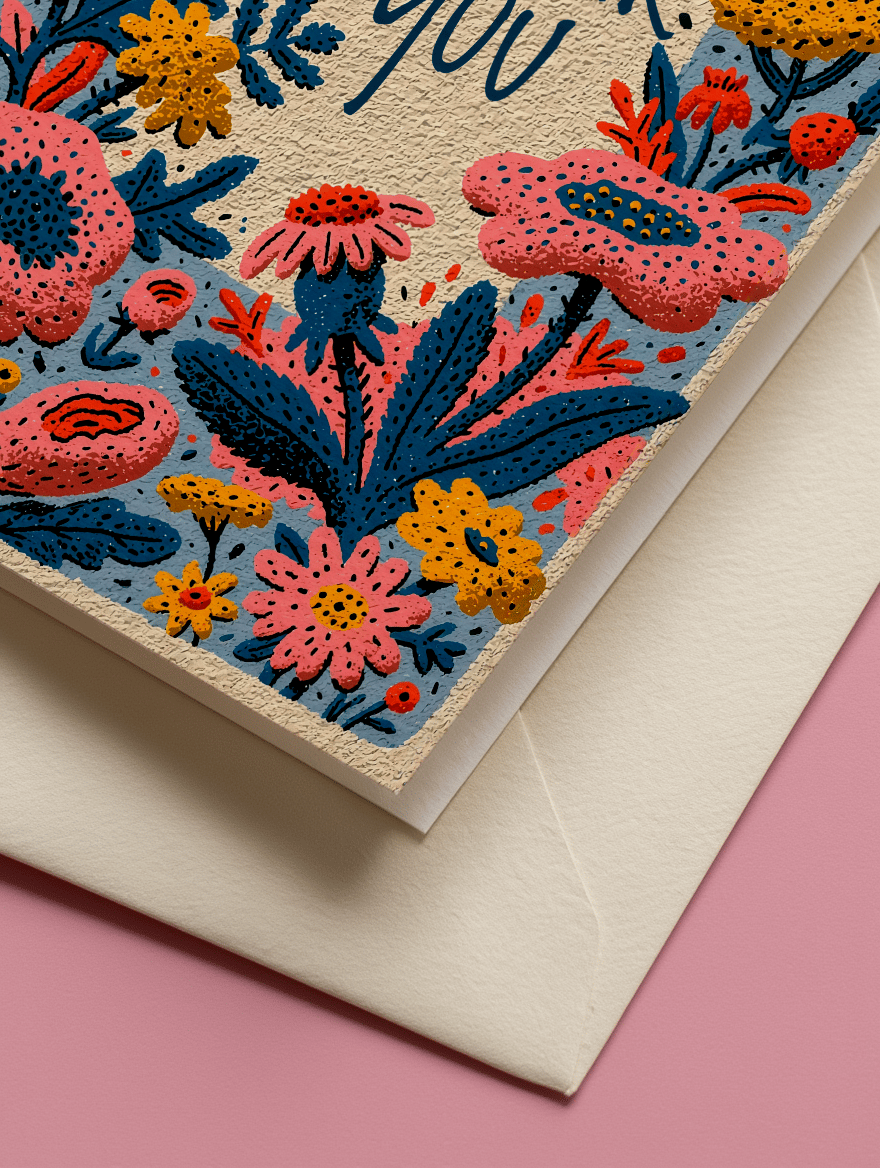Vibrant Floral Thank You mockup 3