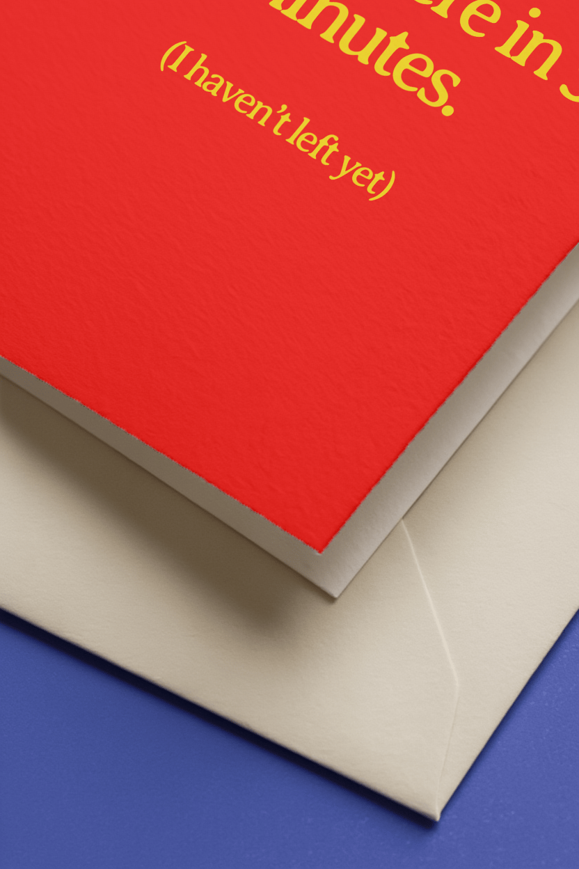 I'll be there in 5 minutes mockup 3