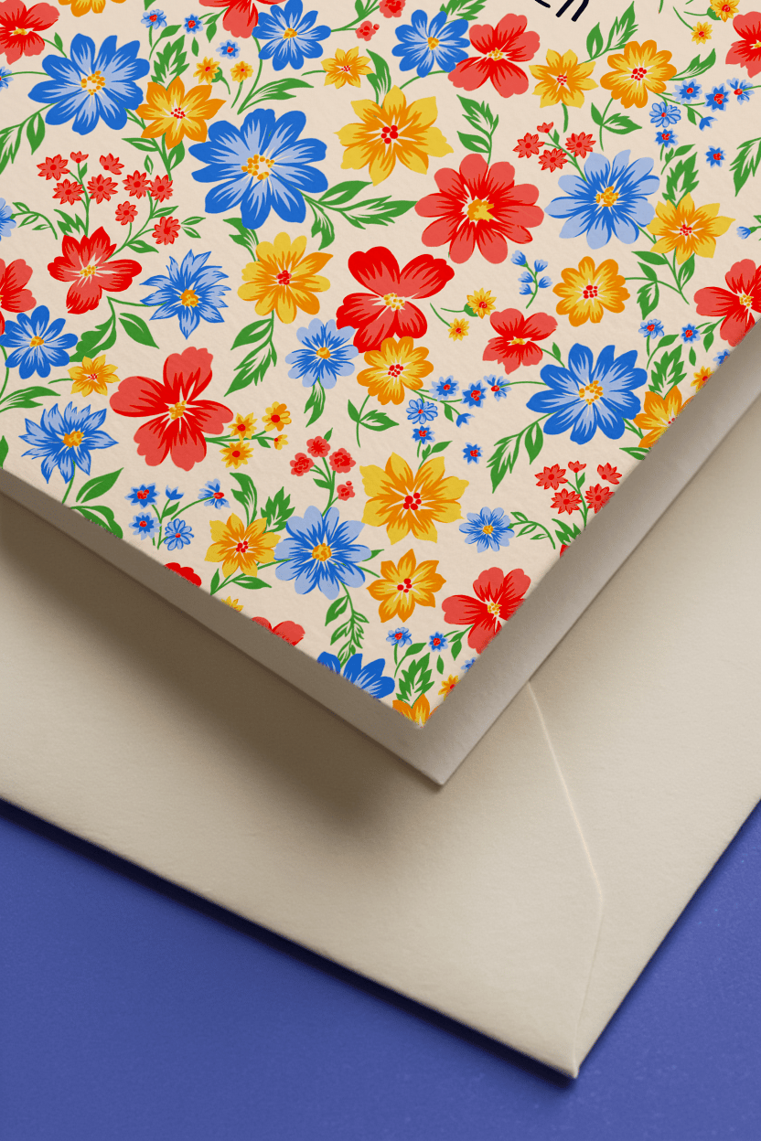 happy easter floral pattern mockup 3