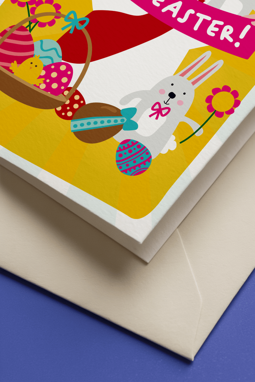 Joyful Easter Greetings Card mockup 3
