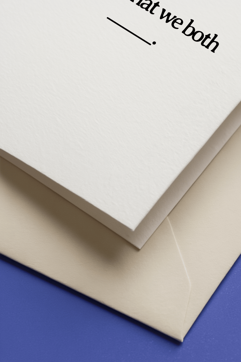 I Love That We Both Card mockup 3