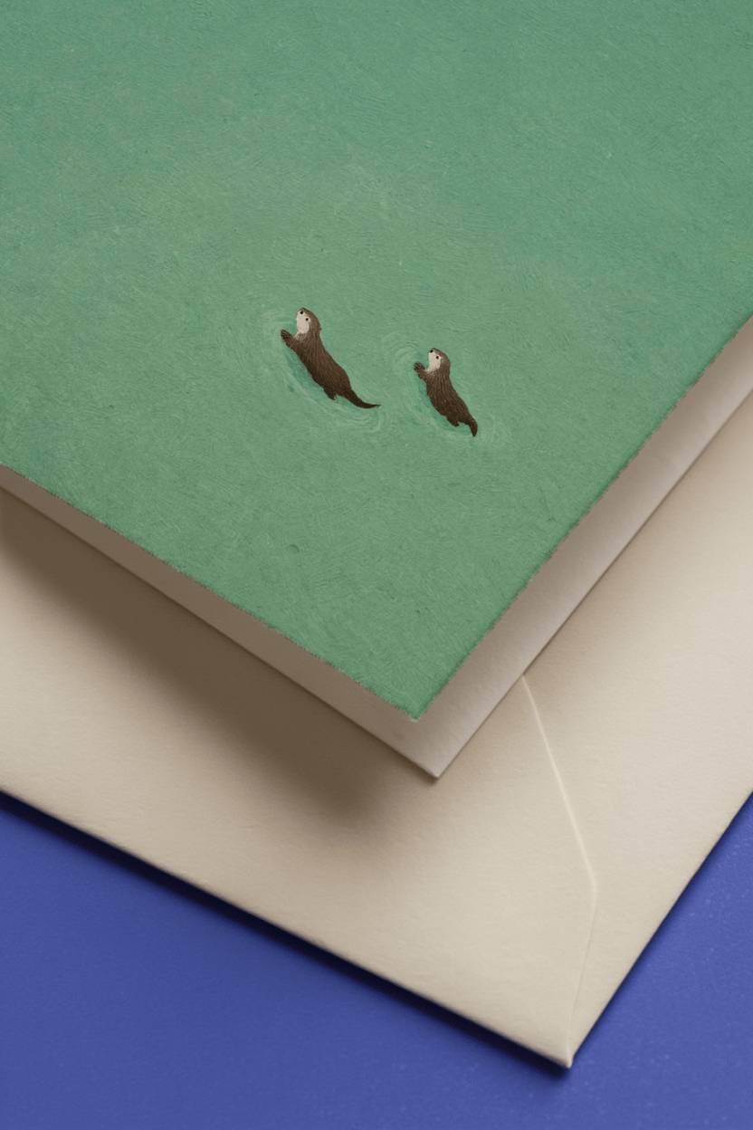 Otterly Adorable Friendship Card mockup 3