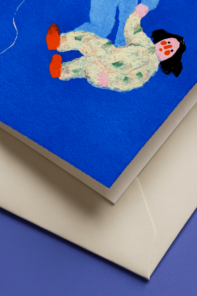 Floating Together Greeting Card mockup 3