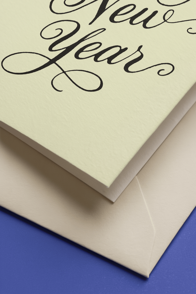 Elegant Happy New Year Card mockup 3