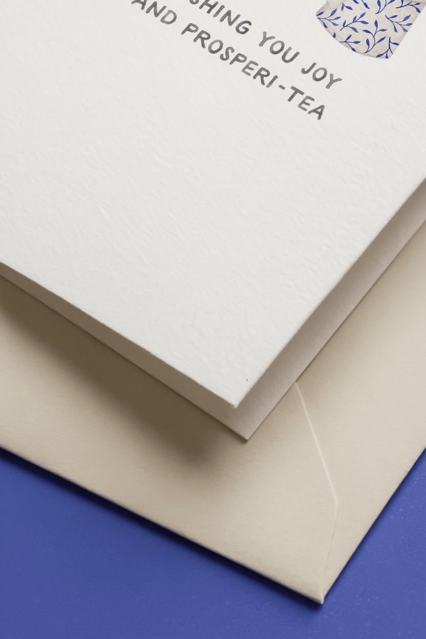 Joyful Prosperi-tea Greeting Card mockup 3