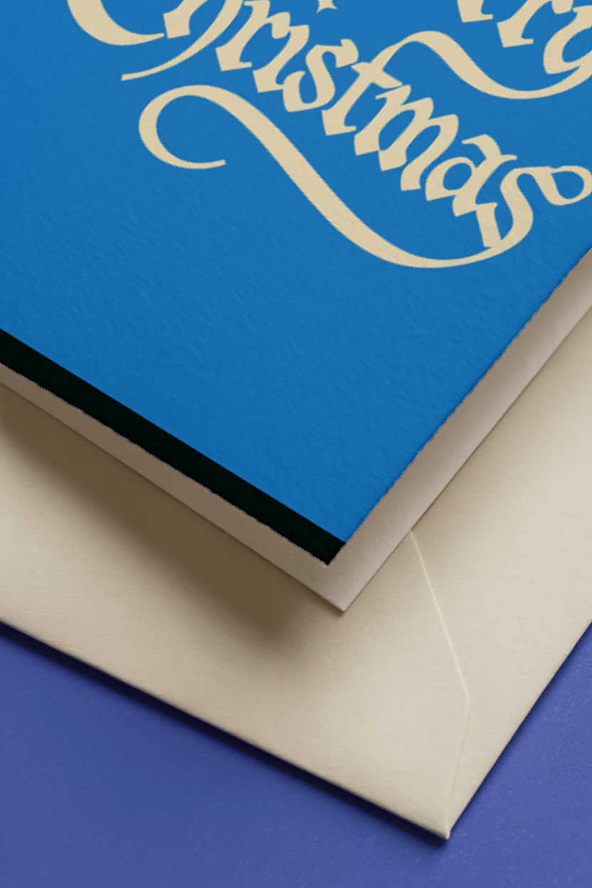 Starry Merry Christmas Card mockup 3