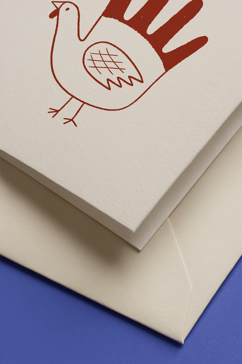 Handmade Thanksgiving Turkey Card mockup 3