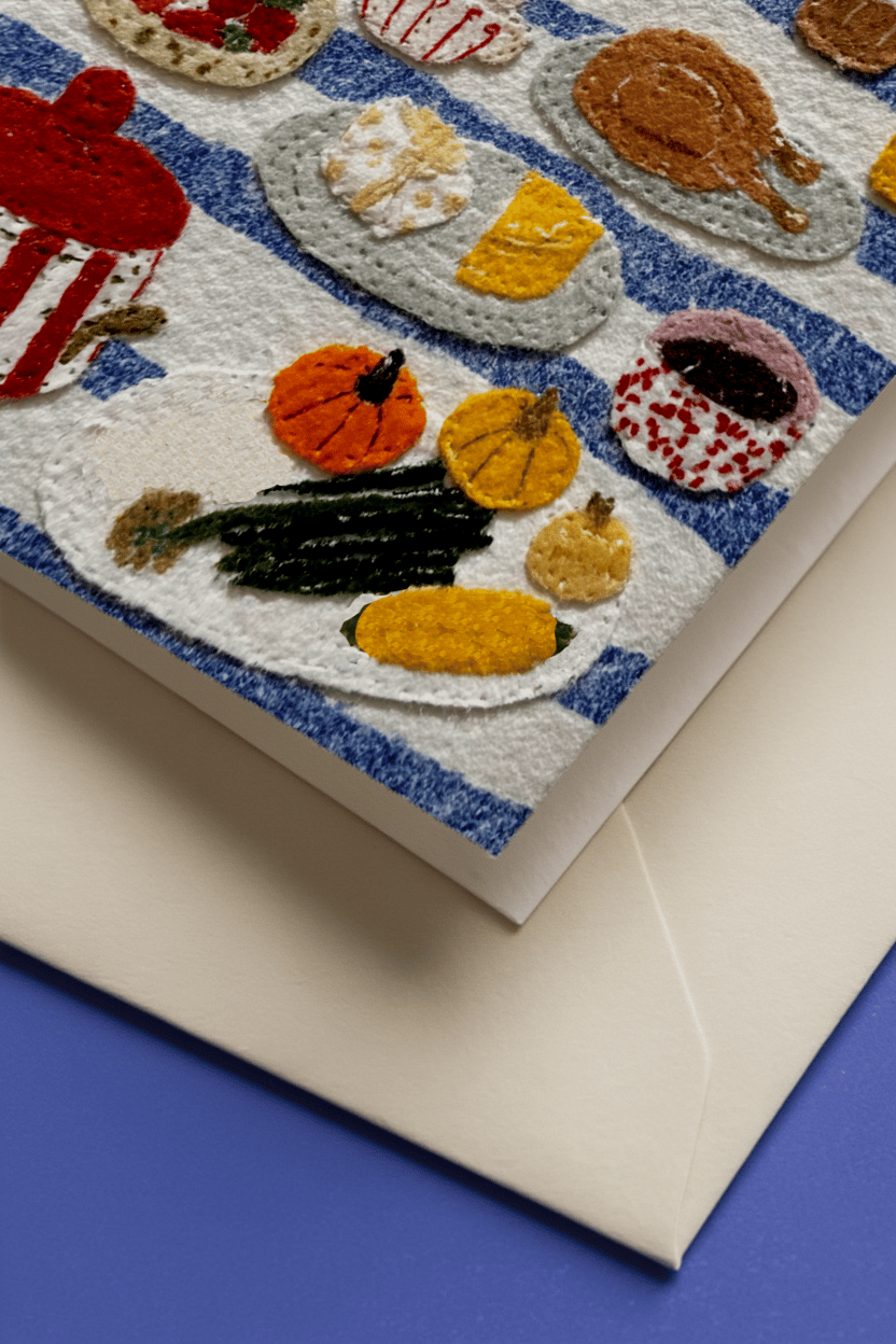 Cozy Autumn Feast Card mockup 3