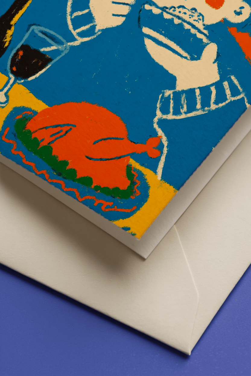 Feast and Be Merry Card mockup 3