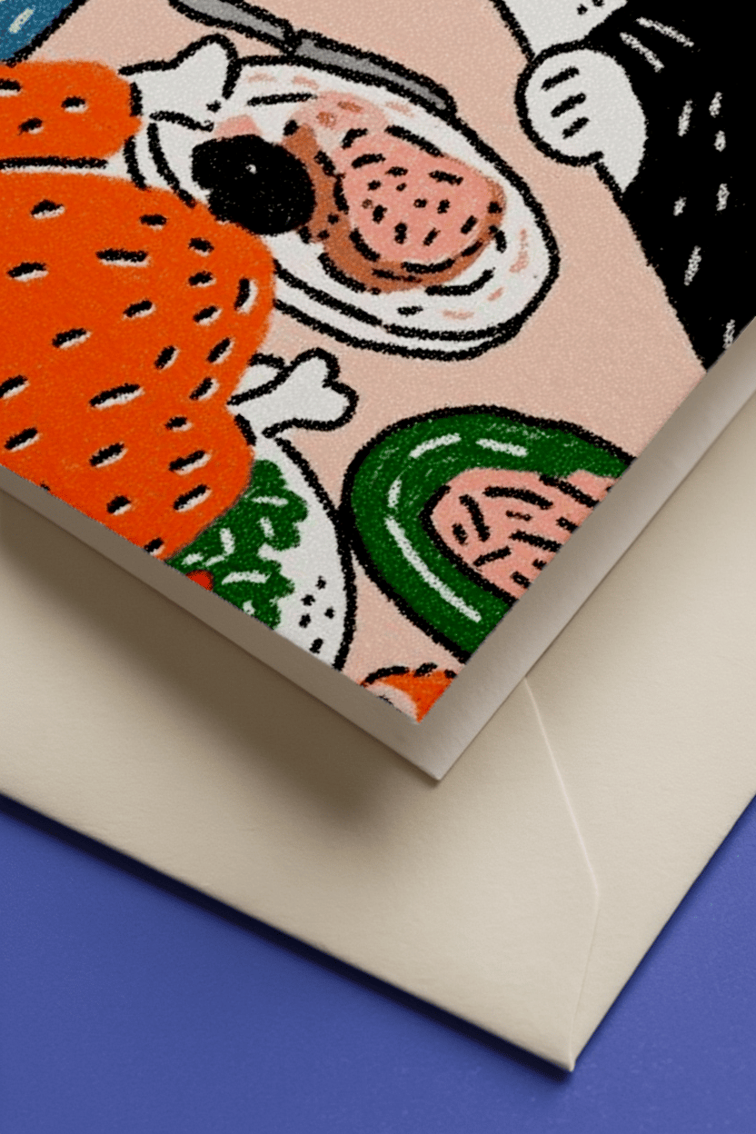 Hungry Cat Humor Card mockup 3