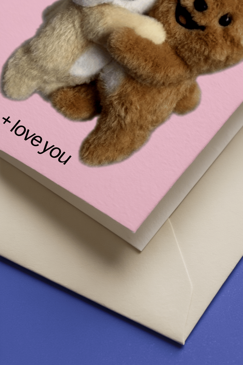 Cuddly Love & Care Card mockup 3