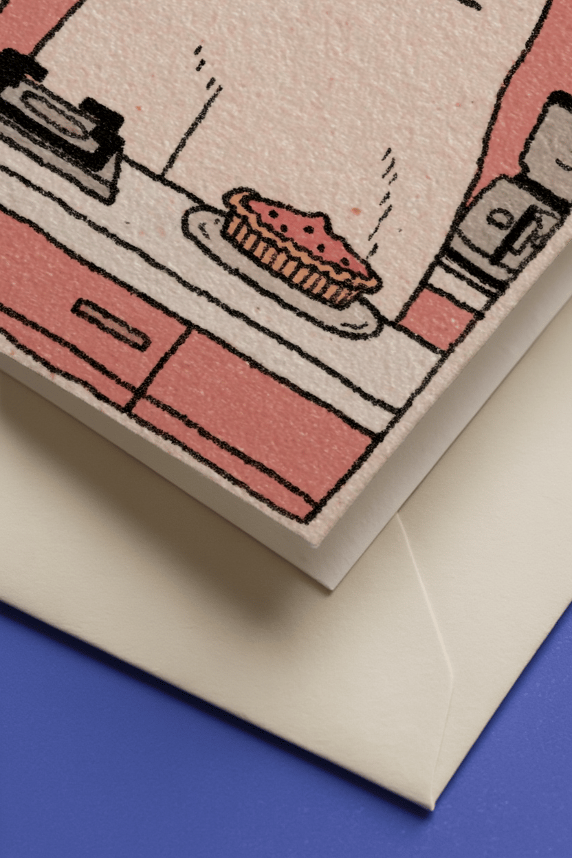 Thanksgiving Bear Humor Card mockup 3
