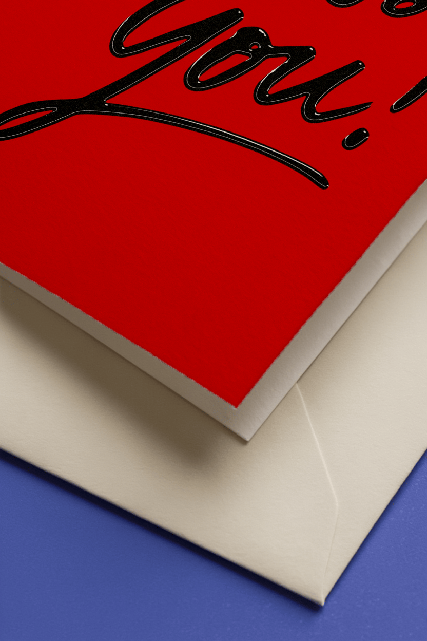 Bold 'Miss You' Card mockup 3