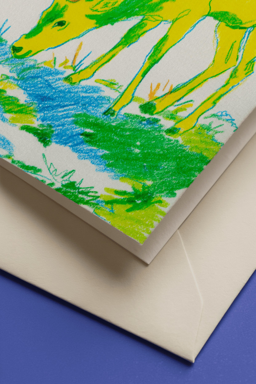 Playful Deer Humor Card mockup 3