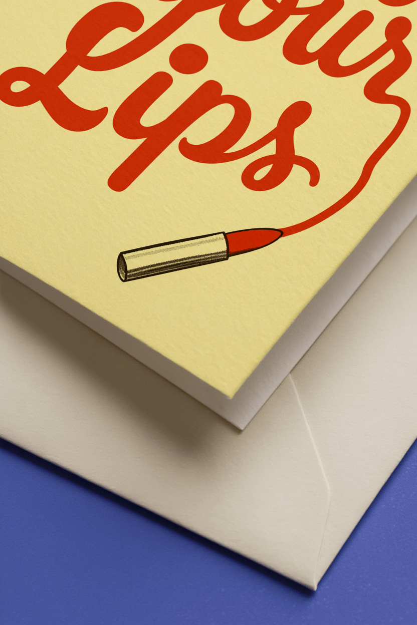 Miss Your Lips Card mockup 3