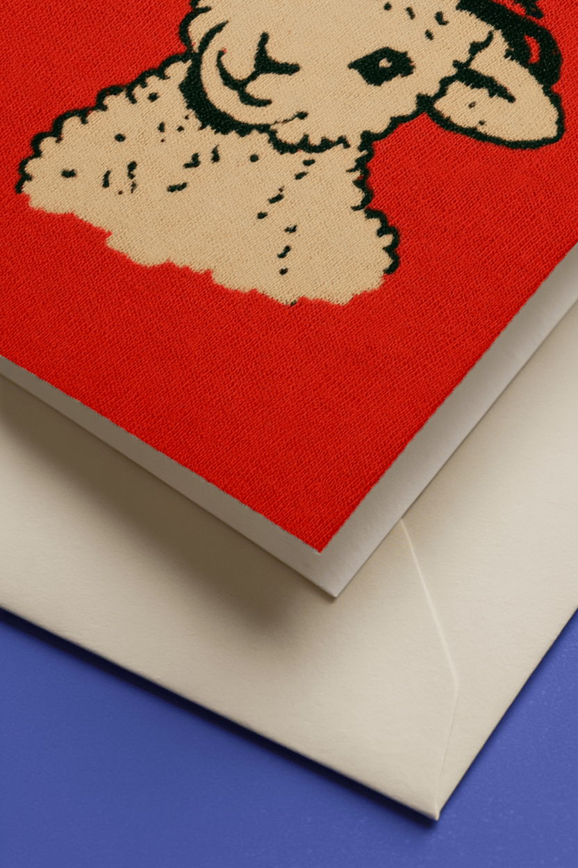 Adorable Halloween Lamb Card mockup 3
