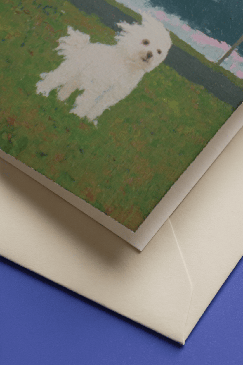 Cute Windy Day Pup mockup 3