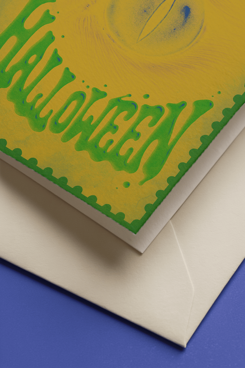 Spooky Eye Halloween Card mockup 3