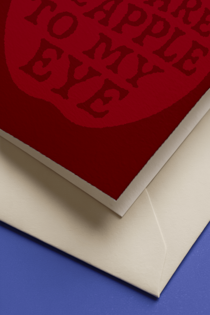 Apple to My Eye Love Card mockup 3
