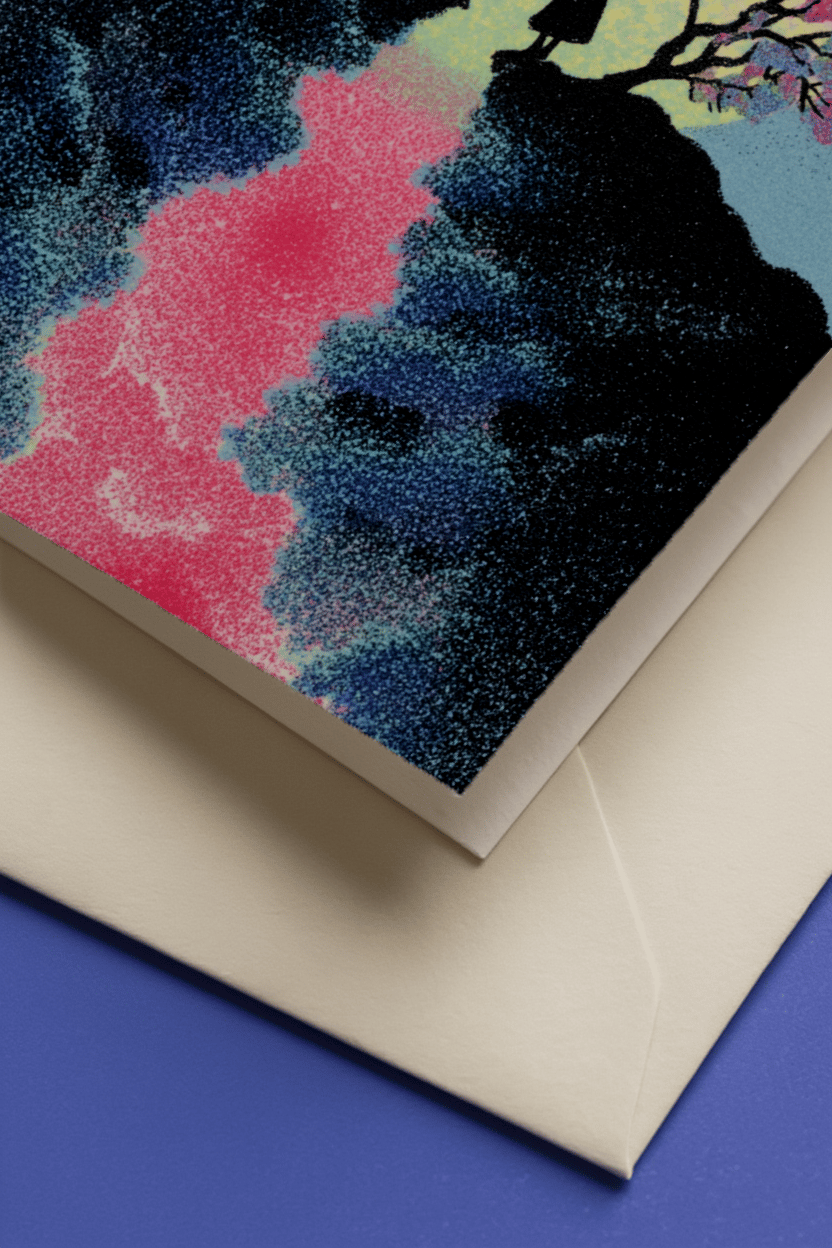 Moonlit Love Under Cherry Blossoms mockup 3