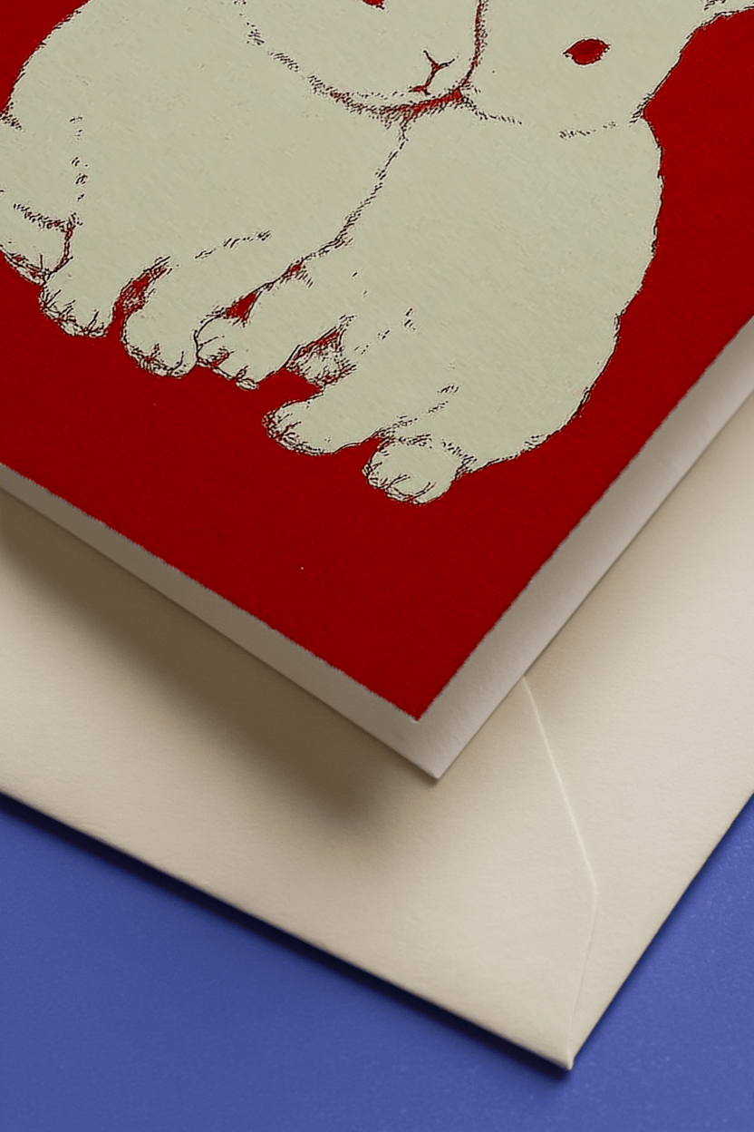 Me and You Bunny Love Card mockup 3