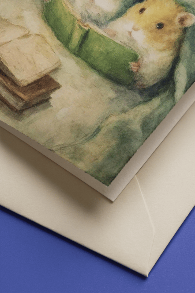 Cozy Hamsters Reading Delight mockup 3