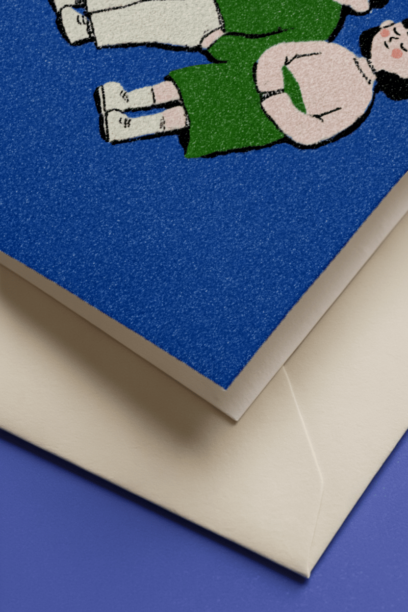 Lazy Day Together Greeting Card mockup 3
