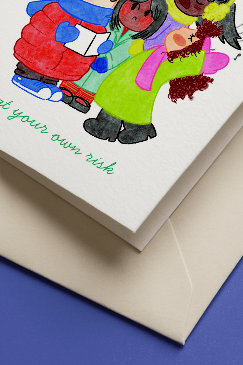 Be Naughty at Your Own Risk Card mockup 1