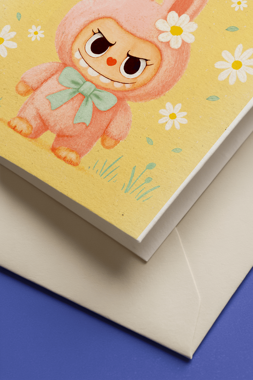 Happy Birthday to Bu Bunny Card mockup 3