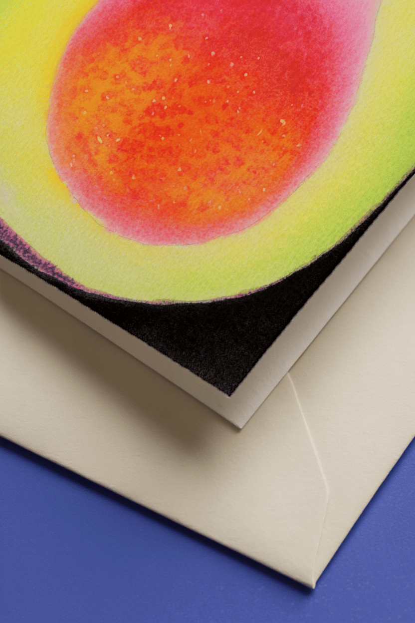 Aged Better Than Avocado Birthday Card mockup 3