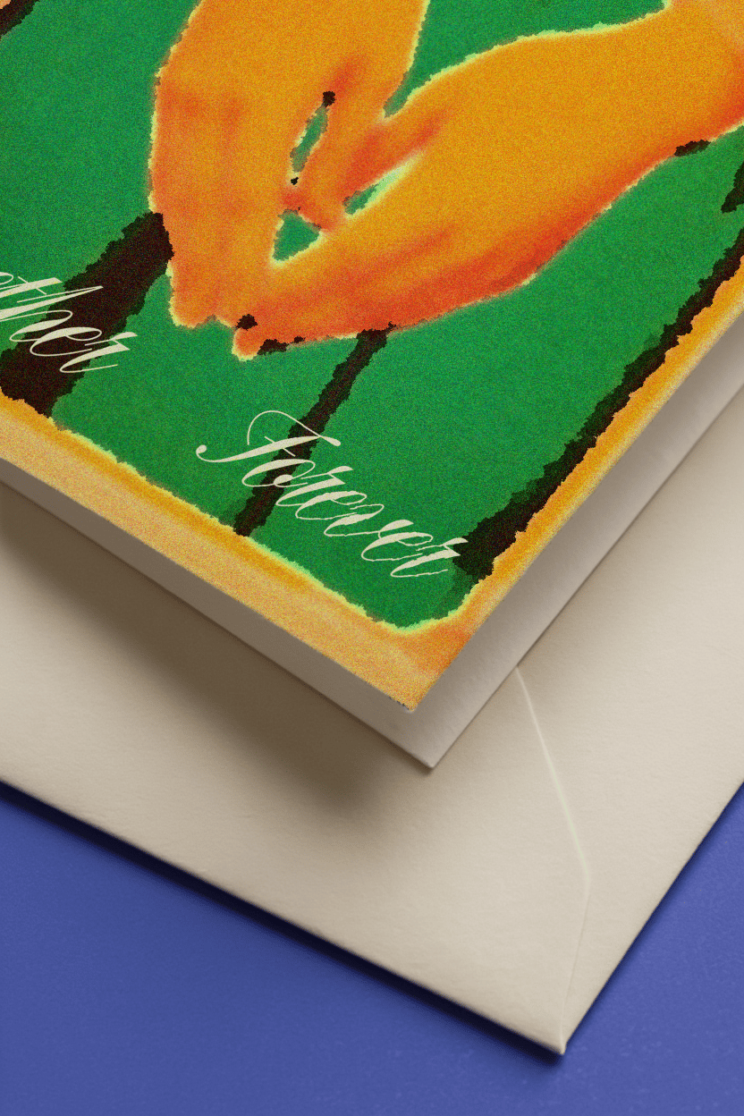 Together Forever Hands Card mockup 3